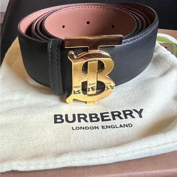 Burberry | Accessories | Leather Reversible Tb Belt | Poshmark display picture 3
